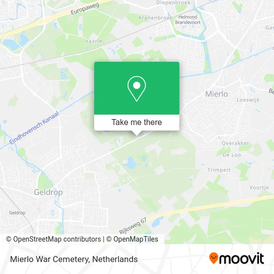 Mierlo War Cemetery map