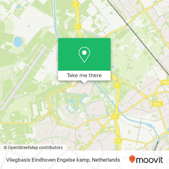 Vliegbasis Eindhoven Engelse kamp map