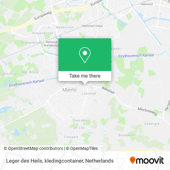 Leger des Heils, kledingcontainer map