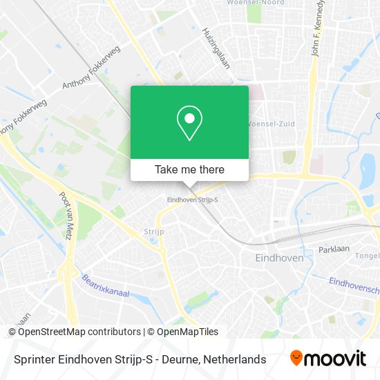 Sprinter Eindhoven Strijp-S - Deurne map