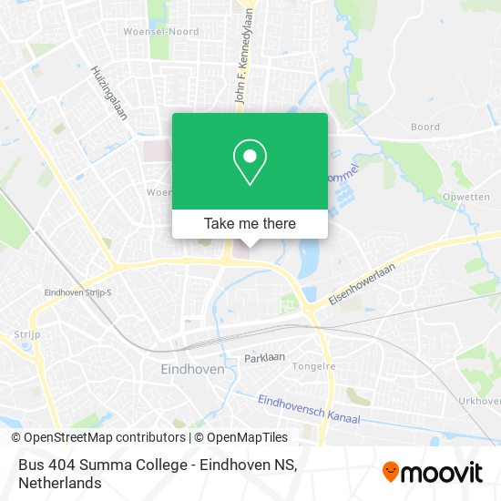 Bus 404 Summa College - Eindhoven NS map
