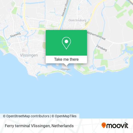 Ferry terminal Vlissingen map