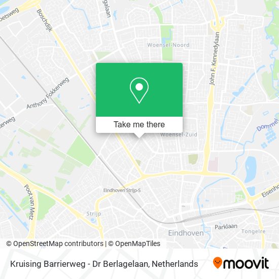 Kruising Barrierweg - Dr Berlagelaan Karte