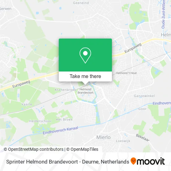 Sprinter Helmond Brandevoort - Deurne map