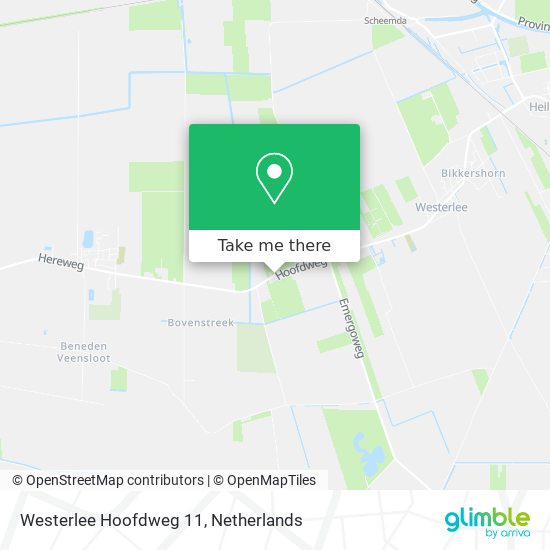 Westerlee Hoofdweg 11 Karte