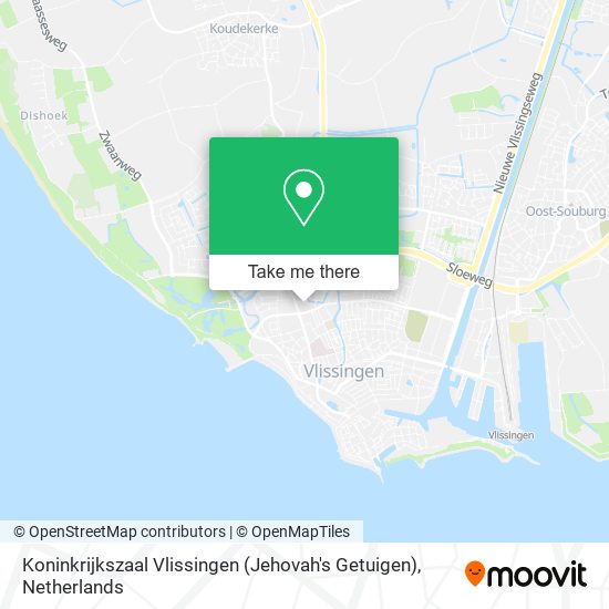 Koninkrijkszaal Vlissingen (Jehovah's Getuigen) map