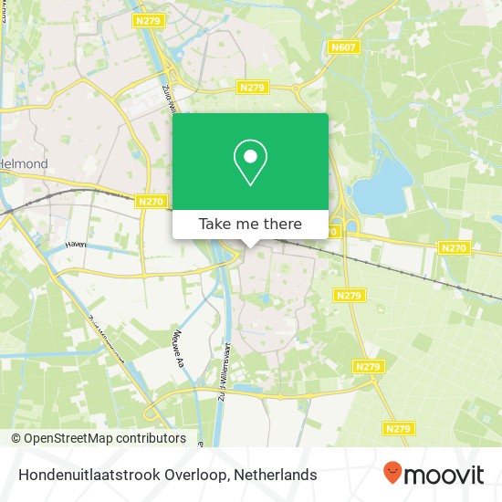 Hondenuitlaatstrook Overloop Karte