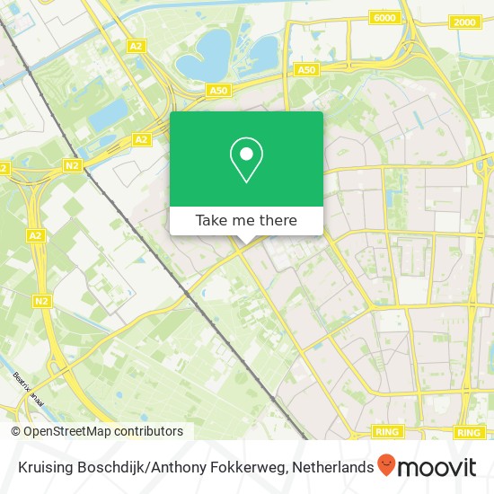 Kruising Boschdijk / Anthony Fokkerweg map