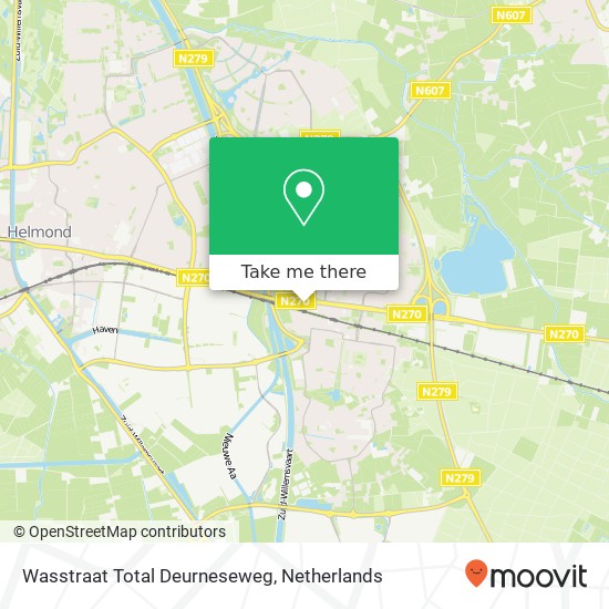 Wasstraat Total Deurneseweg map