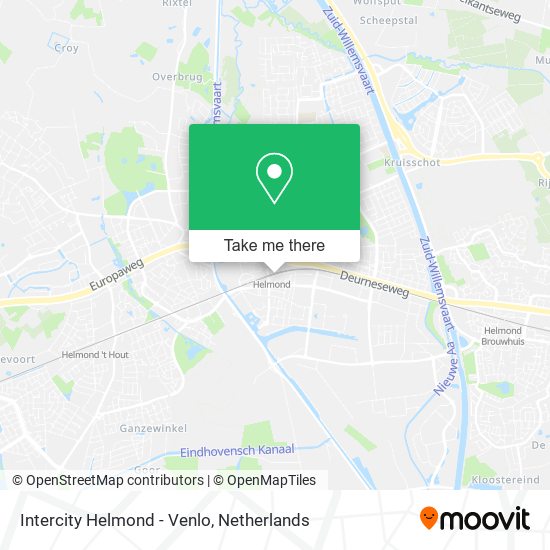 Intercity Helmond - Venlo map