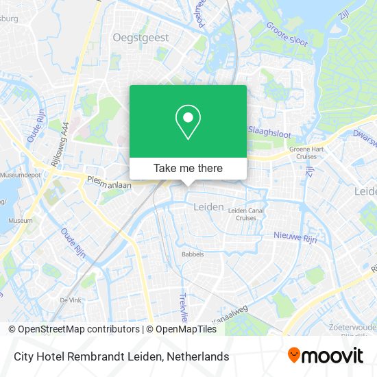 City Hotel Rembrandt Leiden map