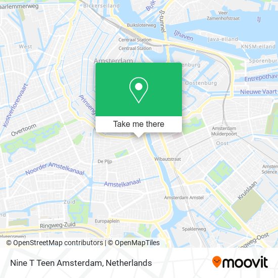 Nine T Teen Amsterdam Karte