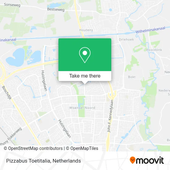 Pizzabus Toetitalia map