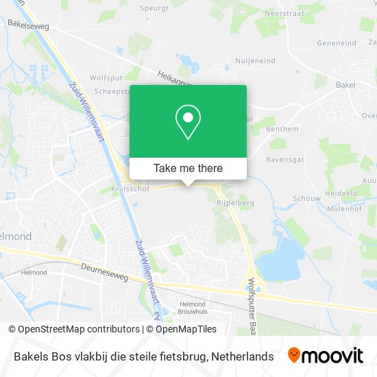 Bakels Bos vlakbij die steile fietsbrug map