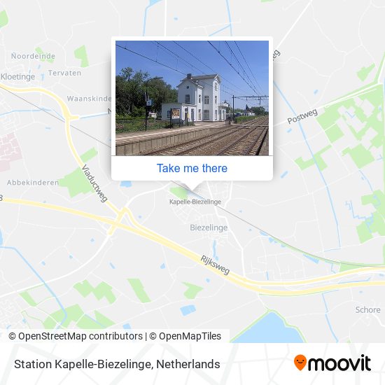 Station Kapelle-Biezelinge map