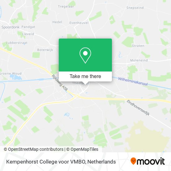 Kempenhorst College voor VMBO Karte