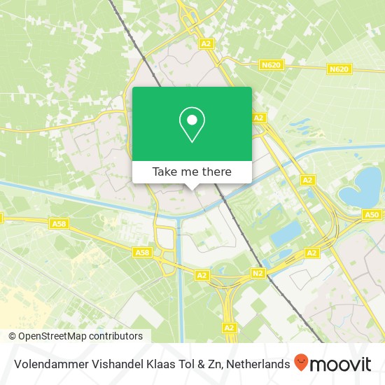 Volendammer Vishandel Klaas Tol & Zn map