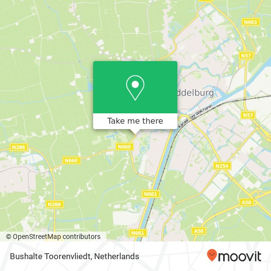 Bushalte Toorenvliedt map