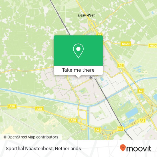 Sporthal Naastenbest map