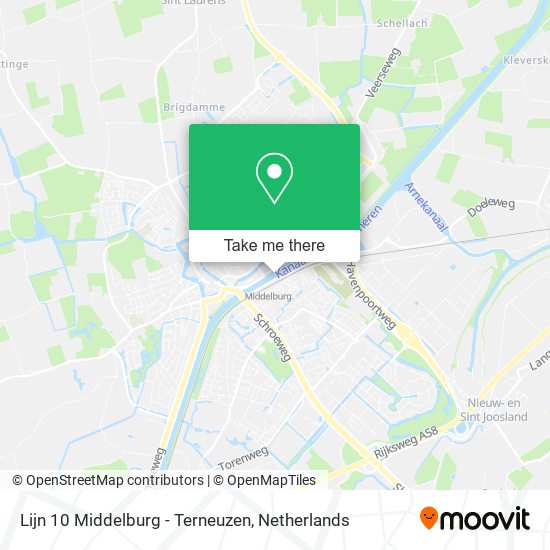 Lijn 10 Middelburg - Terneuzen Karte