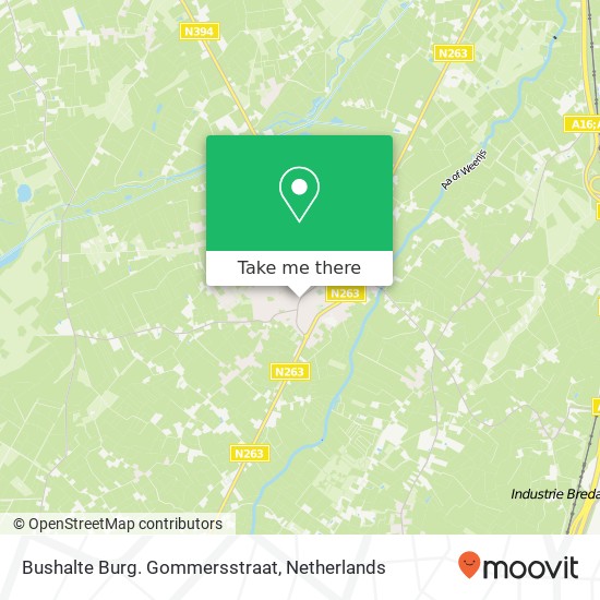 Bushalte Burg. Gommersstraat map