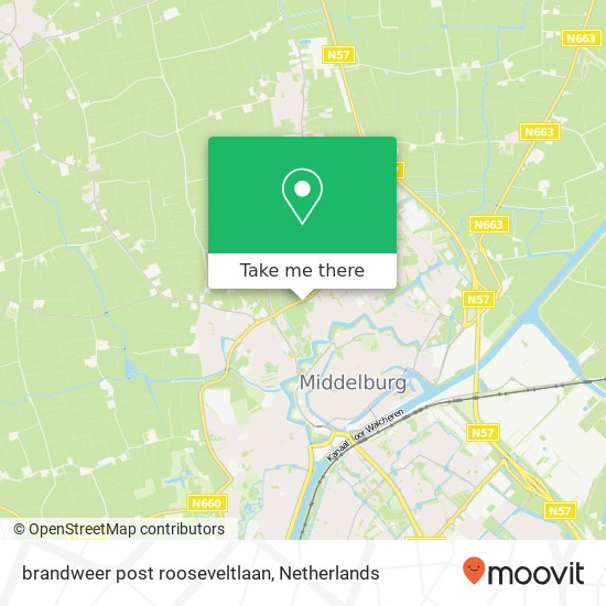 brandweer post rooseveltlaan map