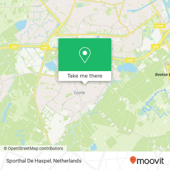 Sporthal De Haspel map