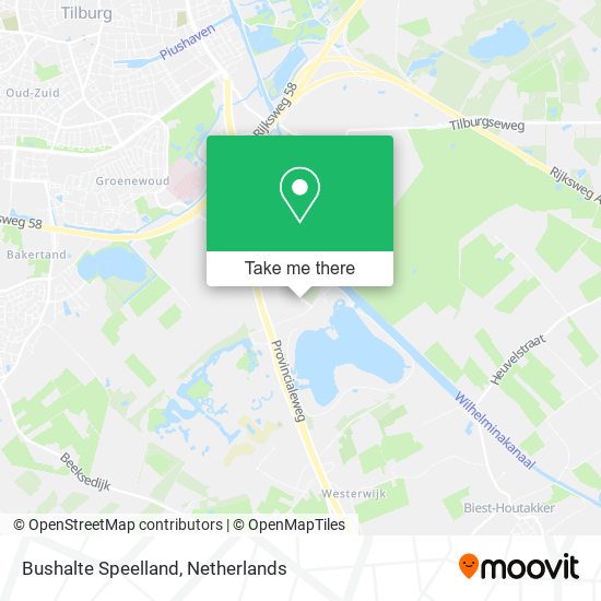 Bushalte Speelland map