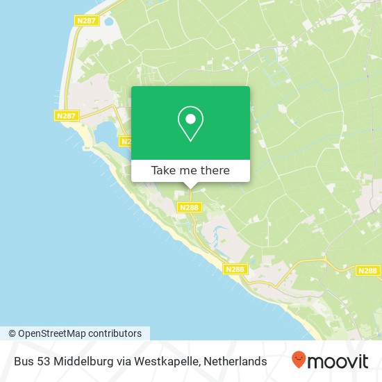 Bus 53 Middelburg via Westkapelle map