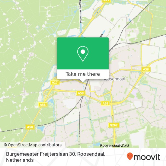 Burgemeester Freijterslaan 30, Roosendaal map