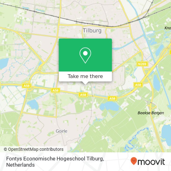 Fontys Economische Hogeschool Tilburg Karte