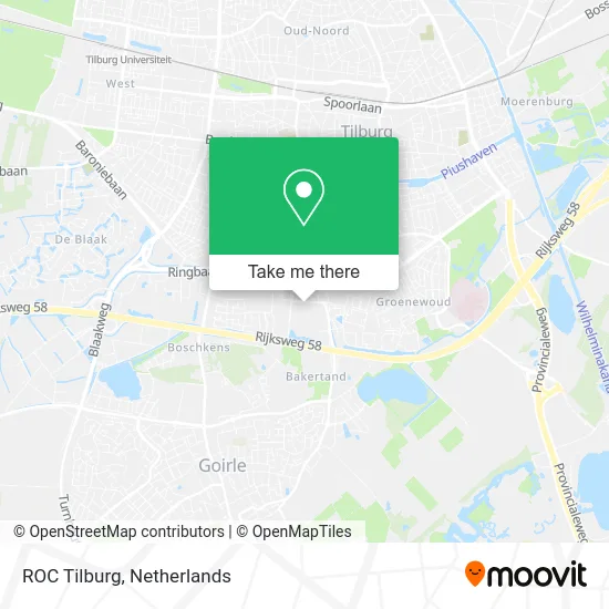 ROC Tilburg map