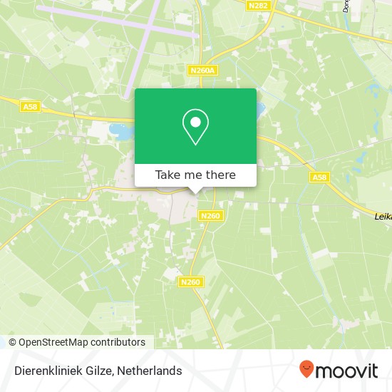 Dierenkliniek Gilze map