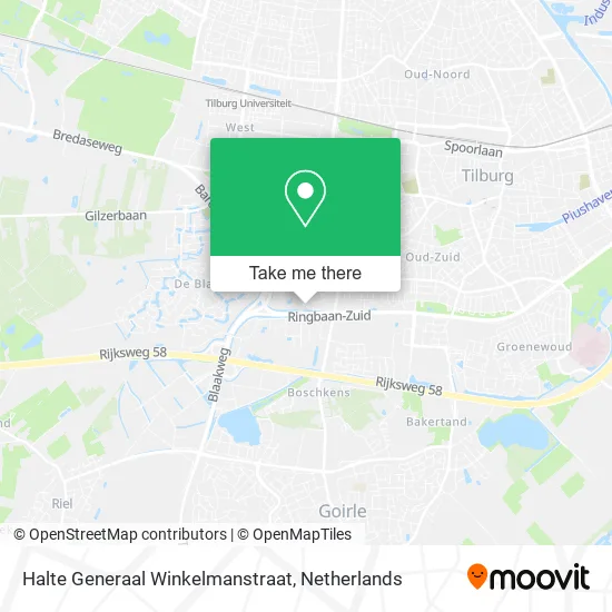Halte Generaal Winkelmanstraat map