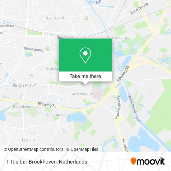 Tittie bar Broekhoven map