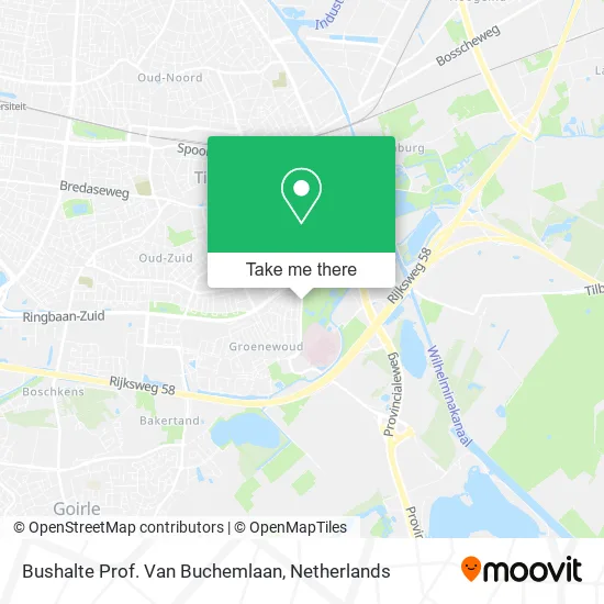 Bushalte Prof. Van Buchemlaan map