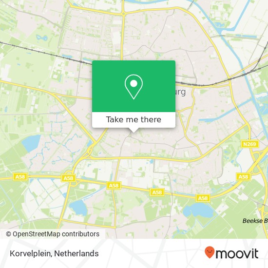 Korvelplein map