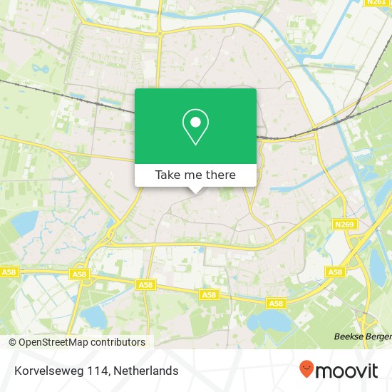 Korvelseweg 114 map