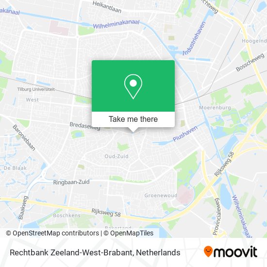 Rechtbank Zeeland-West-Brabant map