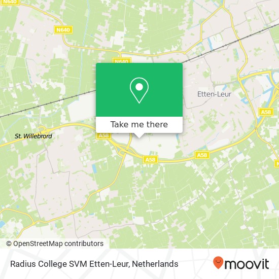 Radius College SVM Etten-Leur map