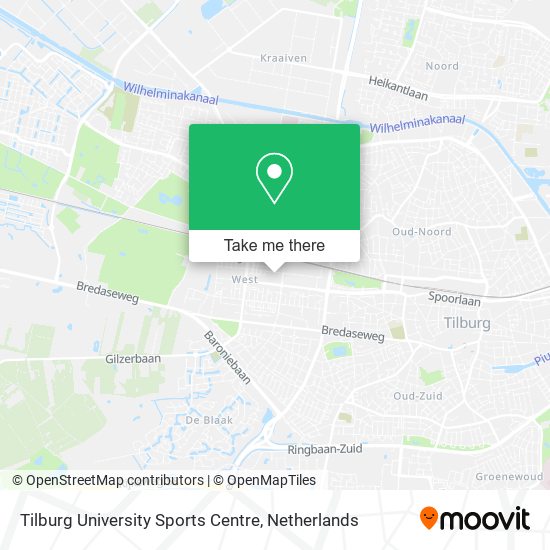 Tilburg University Sports Centre map