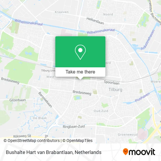 Bushalte Hart van Brabantlaan Karte