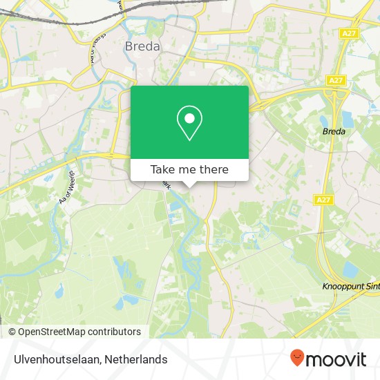 Ulvenhoutselaan map