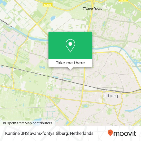 Kantine JHS avans-fontys tilburg map