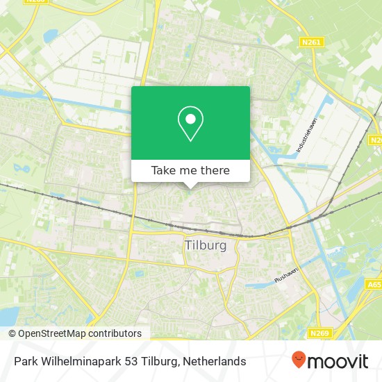 Park Wilhelminapark 53 Tilburg map