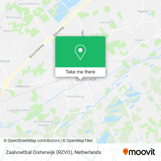 Zaalvoetbal Oisterwijk (RZVO) map