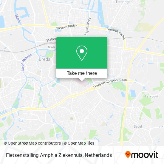 Fietsenstalling Amphia Ziekenhuis map