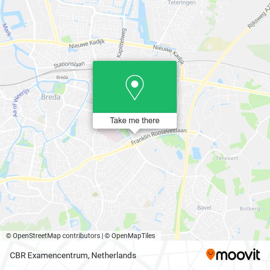 CBR Examencentrum map