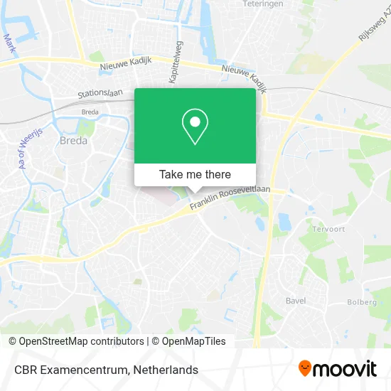 CBR Examencentrum map