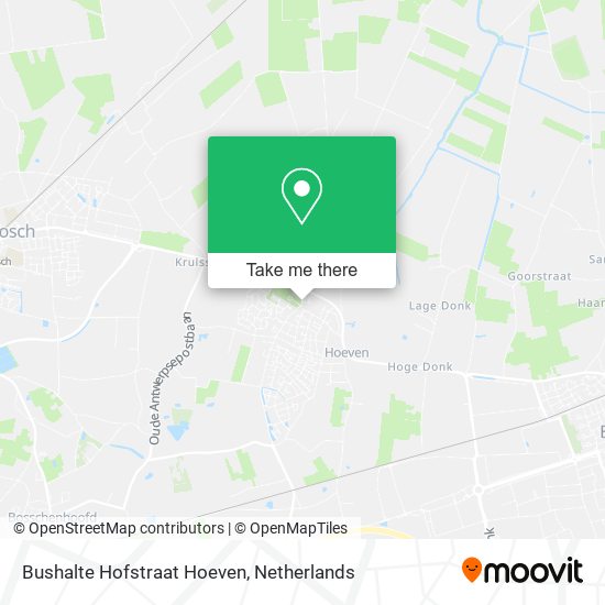 Bushalte Hofstraat Hoeven map